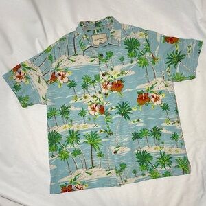 Hawaiian Button-Down Silk Shirt